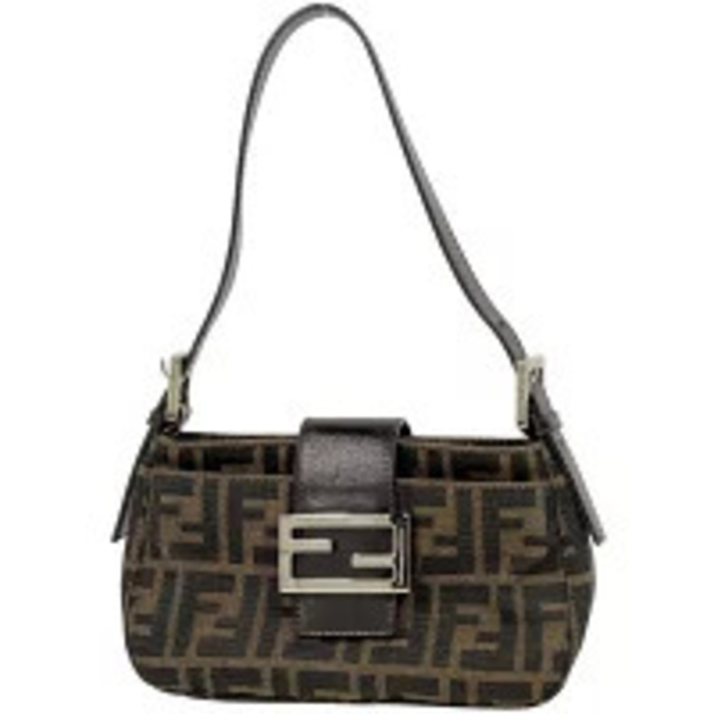 Fendi Zucca handbag tote bag canvas brown